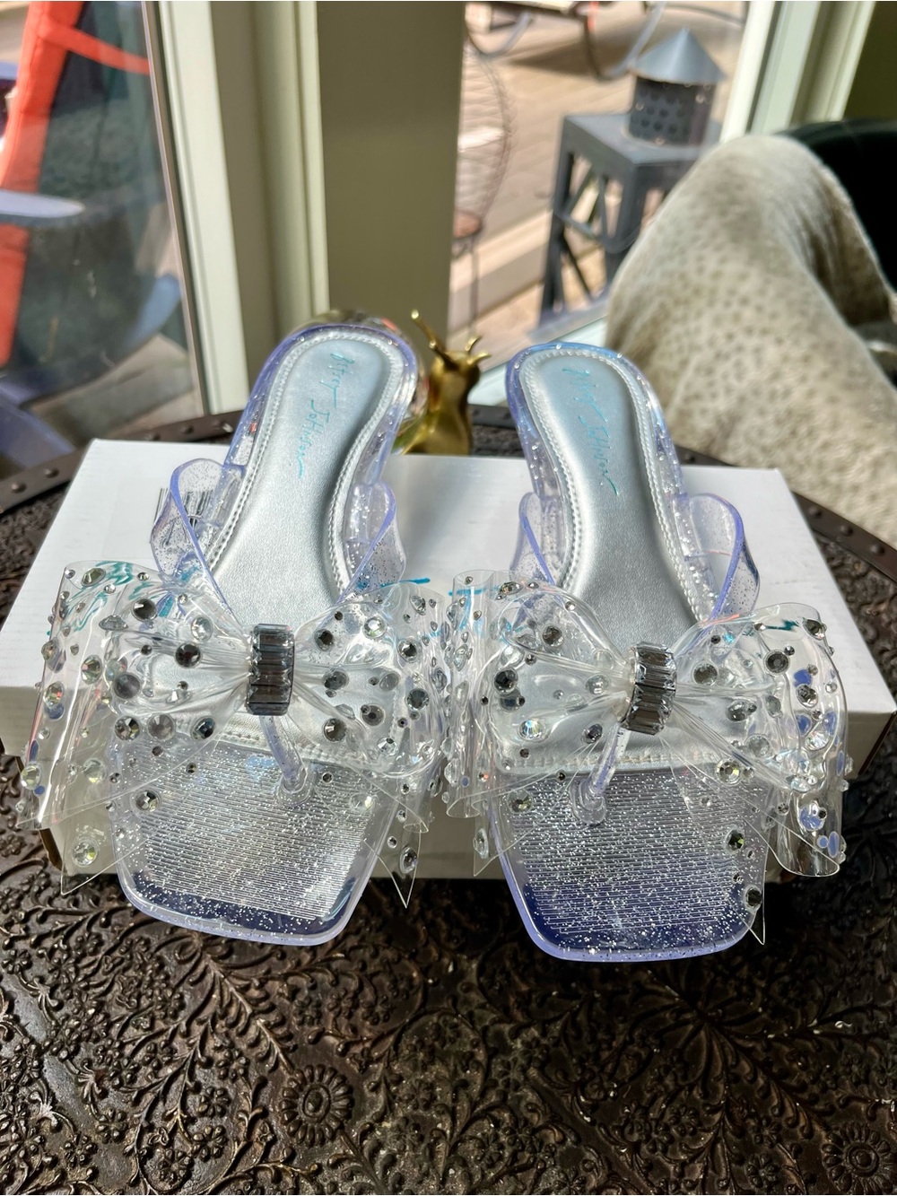 BETSEY JOHNSON DREEM JELLY DRESS SANDALS IN CLEAR 8
